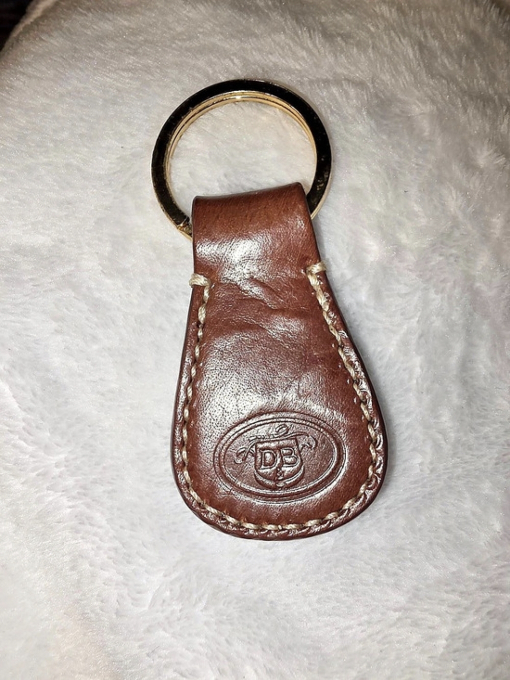 Dooney & Bourke Leather Key Fob in Brown